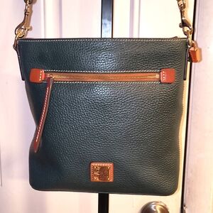 Dooney & Bourke Hunter Green Leather Purse Excellent!